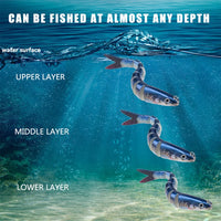 Multi Jointed Swimbait Fishing Lure – Slow Sinking Artificial Crankbait for Bass & Trout Fishing