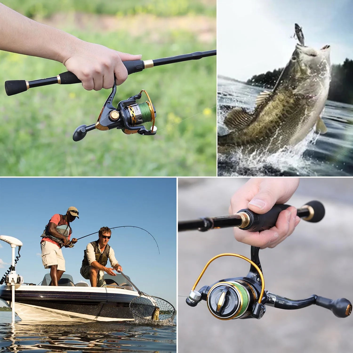 Sougayilang Telescopic Fishing Combo 1.8m 2.1m 2.4m Carbon Fiber Rod and 5.5:1 13+1BB Spinning Fishing Reel Fishing Kit Pesca