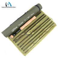 Ultra Compact Carbon Fiber Travel Fly Rod – Fast Action Freshwater Fly Fishing Pole