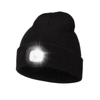 Unisex LED Knitted Beanie Hat | USB Rechargeable Headlamp Winter Warm Hat for Night Activities