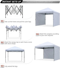 10x10 Pop Up Canopy Tent with Sidewalls