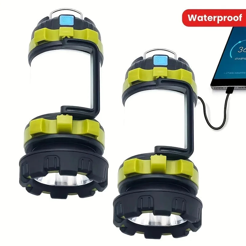 1000LM Rechargeable LED Camping Light - 6 Modes Power Bank