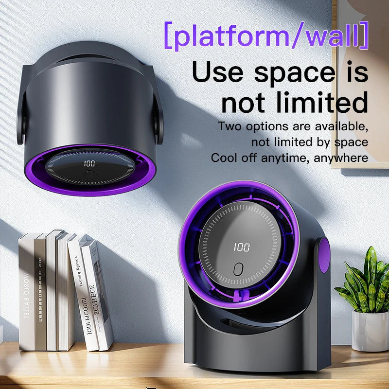 TINSOL Wireless Desktop Air Circulator Fan – Quiet Portable Fan for Desk, Wall & Ceiling Use