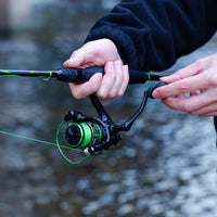 Heavy Duty 2-Section Fishing Rod & Reel Combo – Carbon Fiber Spinning Pole Set for Freshwater Fishing