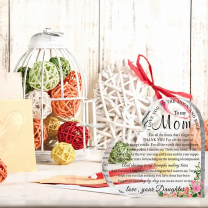 Heart Acrylic Keepsake - Gift for Mom