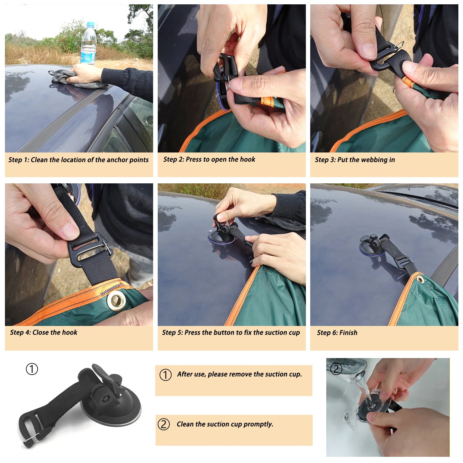Bat Shape Car Side Awning Black Coating Tarp 2x3 Outdoor Waterproof Camping Black Coated Car Rear Shelter Tent for SUV Van Sedan