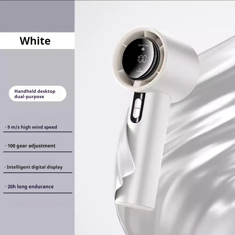 5200mAh Handheld Cooling Fan – USB Rechargeable Fan with LED Display & Cooling Plate