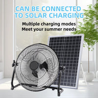 Battery Operated Solar Fan – Portable Indoor & Outdoor Fan with USB Phone Charging Output