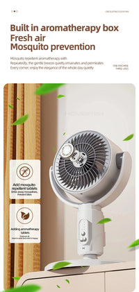 360° Quiet Floor Fan – Powerful Adjustable Height Standing Fan with Remote Control