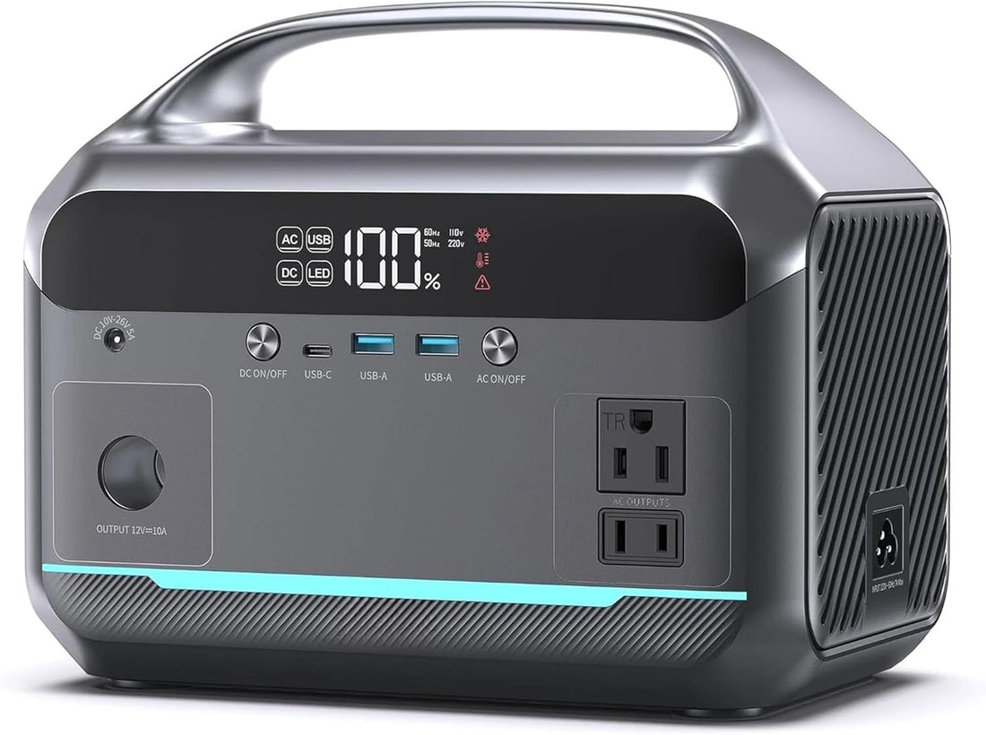 Portable Power Station 600W Surge, 288Wh (90,000mAh) Solar Generator, LiFeP04 Battery with 300W AC Outlets