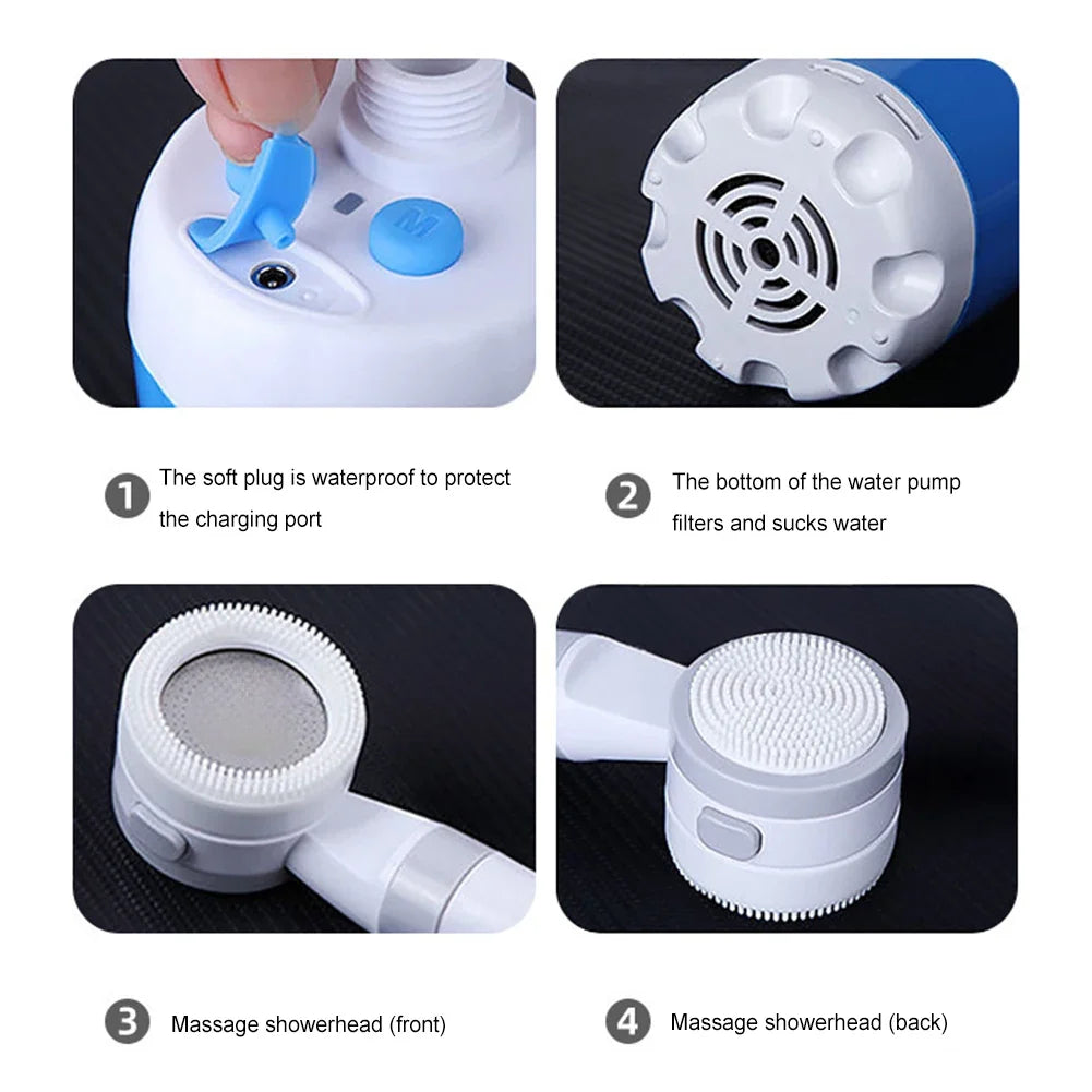 Rechargeable Portable Camping Shower Pump with Display