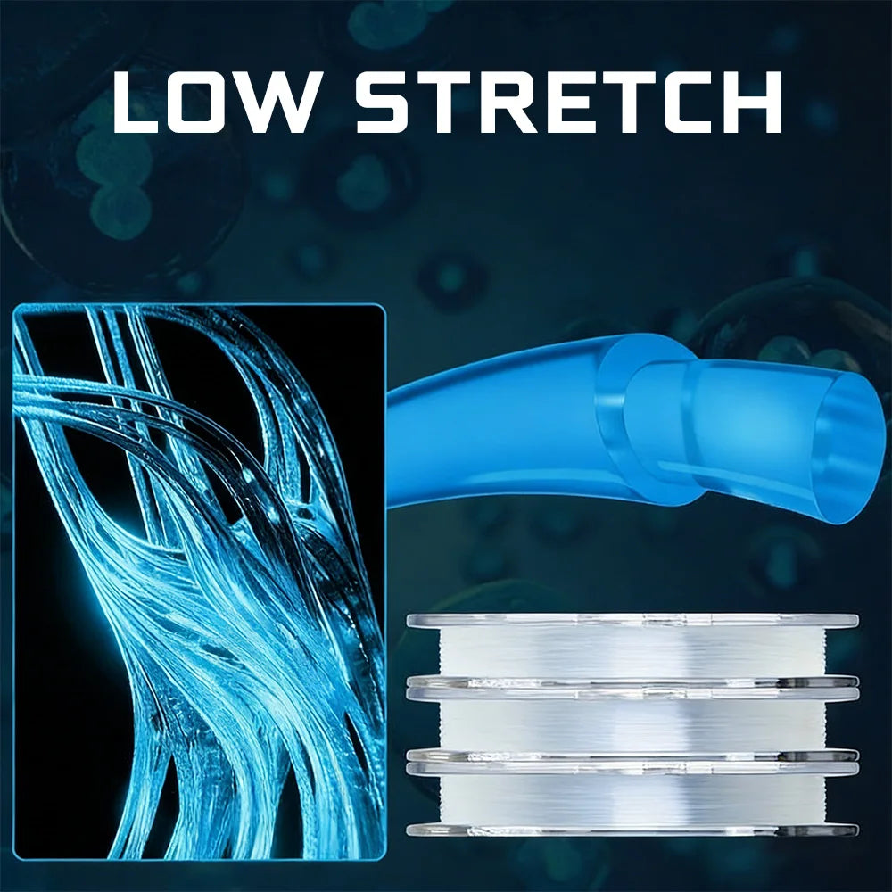 Heavy Duty Fluorocarbon Coated Fishing Line – Abrasion Resistant Sinking Monofilament Leader