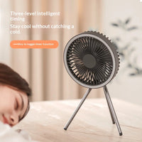 HOMEFISH Rechargeable Camping Fan – Wireless Ceiling & Desktop Fan with LED Light and Power Bank