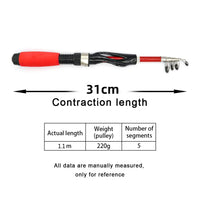 Super Hard Carbon Fiber Fishing Rod & Reel Combo – Heavy Duty Boat, Ice & Fly Fishing Rod Set