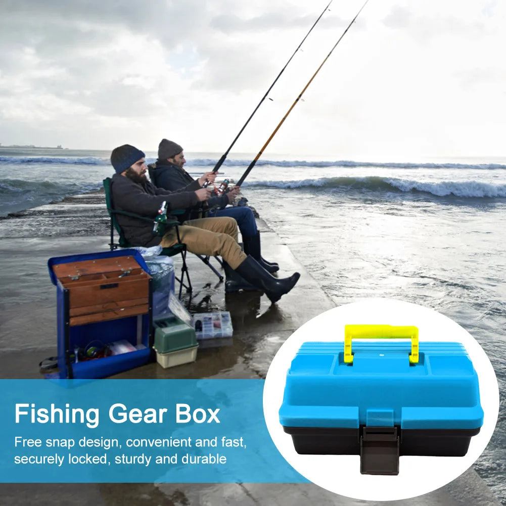 3-Layer Fishing Tackle Box – Portable Folding Lure & Hook Storage Organizer