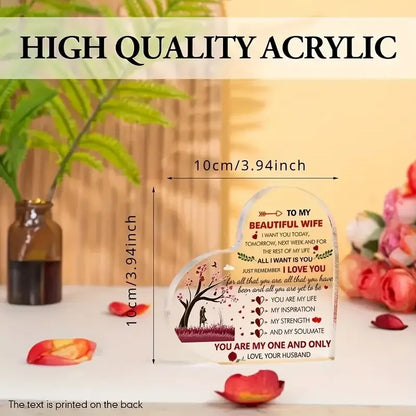 Romantic Heart Keepsake - Gift for Wife