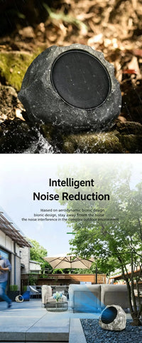 Solar Powered Simulation Stone Bluetooth Remote Control Speaker for Outdoor Lawn and Courtyard Decoration Without Wiring