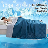 Double Sided Cooling Summer Blanket – Lightweight Breathable Thin Quilt for Hot Sleepers, Bed & Easy Care Comfort