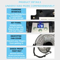 Battery Operated Solar Fan – Portable Indoor & Outdoor Fan with USB Phone Charging Output