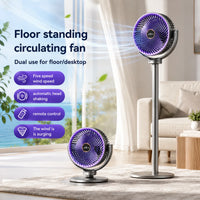 3-in-1 Portable Air Circulator Fan – 5-Speed Quiet Pedestal Stand Fan with USB-C Charging
