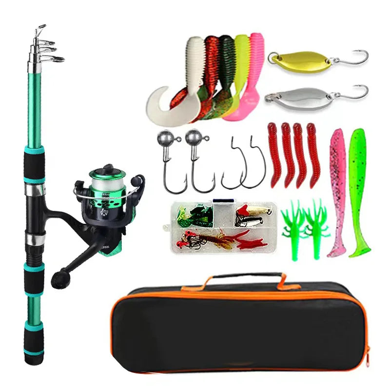 Telescopic Fishing Rod & Reel Combo Full Fishing Kit