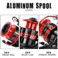 Heavy Duty Carbon Fiber Spinning Fishing Combo – Rod, Reel, Line & Accessories Set
