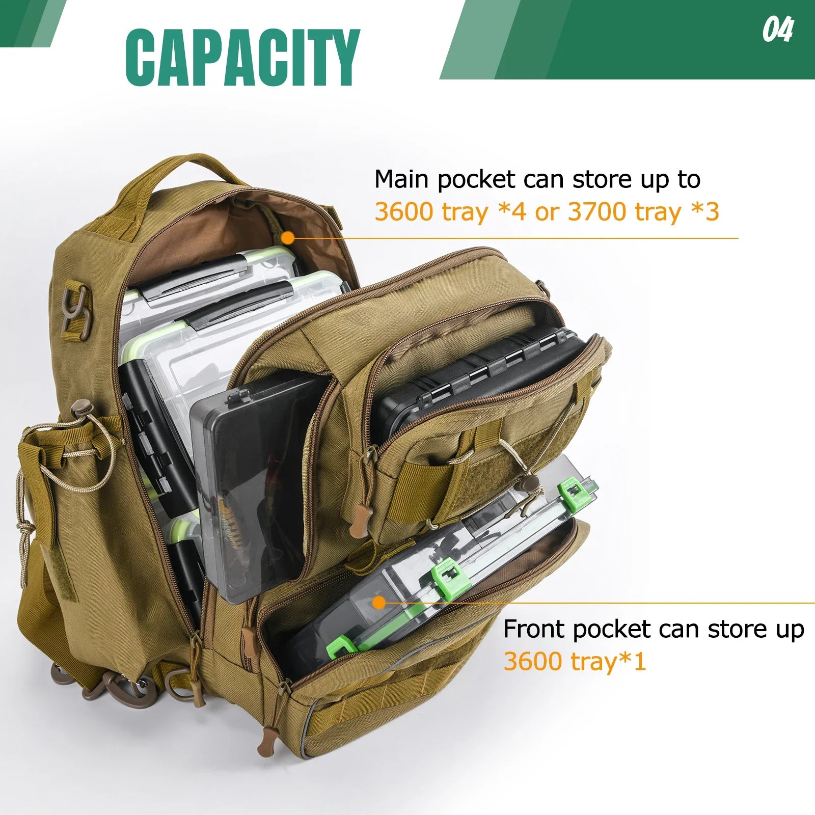 Goture Outdoor Fishing Backpack Large Capacity Waterproof Tackle Bag for Hiking Camping Cycling Multifunction Fishing Tackle Bag