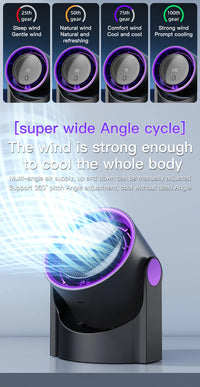 TINSOL Wireless Desktop Air Circulator Fan – Quiet Portable Fan for Desk, Wall & Ceiling Use