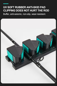 Wall Mounted Fishing Rod Holder Rack – Vertical & Horizontal Storage for Up to 9 Rods