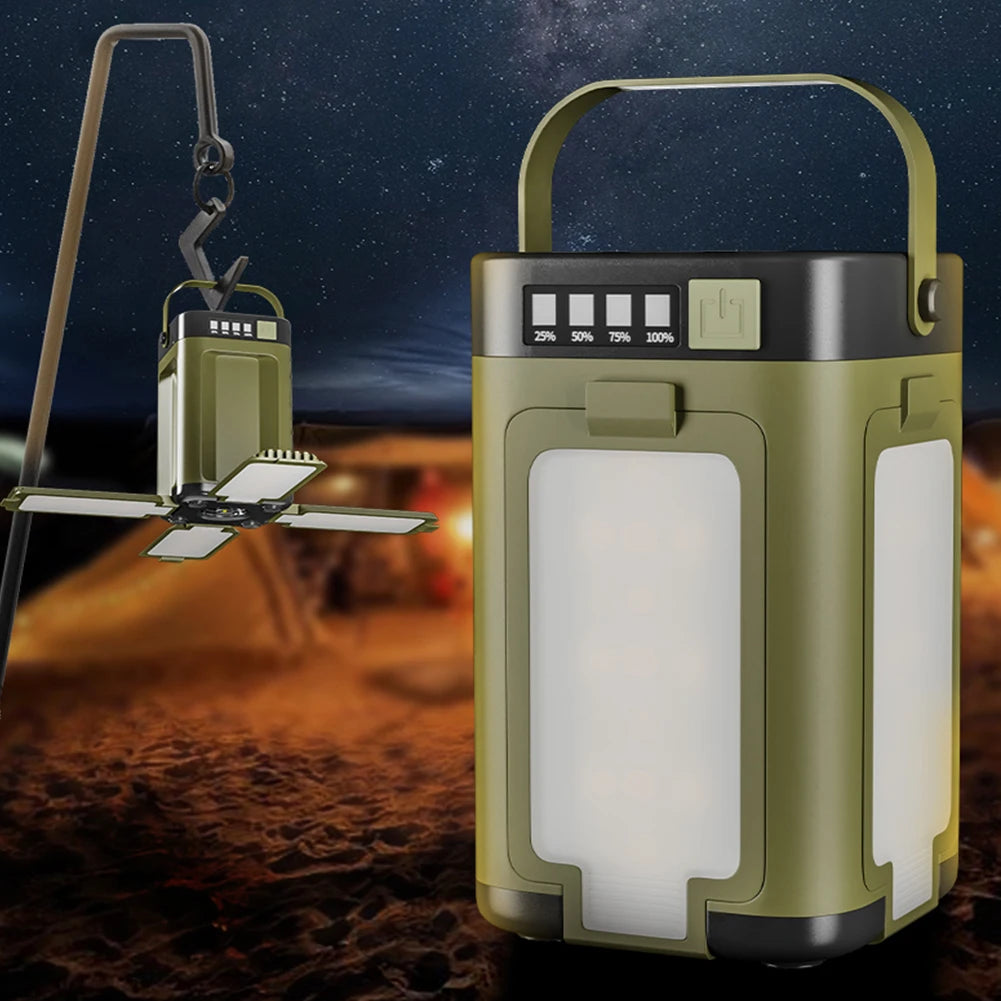 Rechargeable Solar Camping Lantern – Portable LED Flashlight for Outdoors