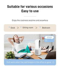 Portable Mini Air Cooler Fan – USB Bladeless Cooling Fan with 6 Speeds & Timer