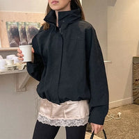 Outdoor Anorak Windbreaker – Water Resistant Hooded Parka with Loose Fit Design