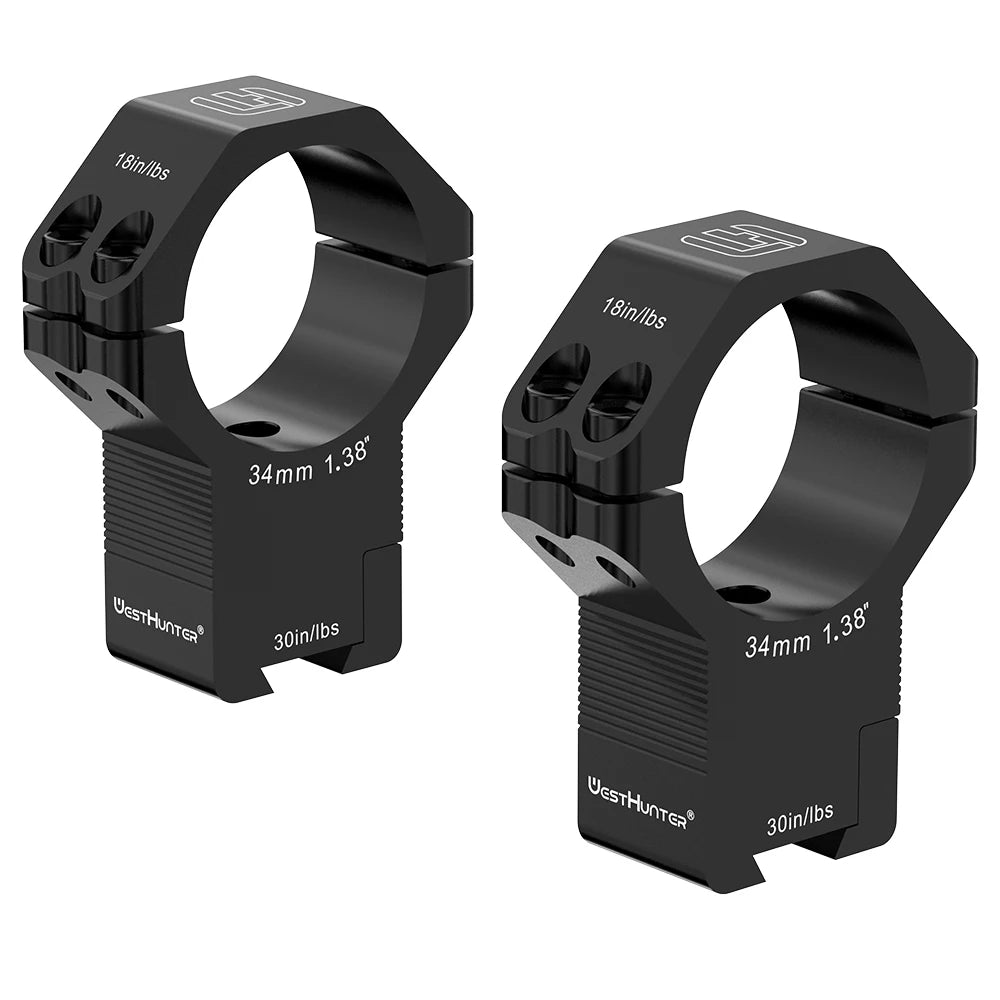 WestHunter 11mm Dovetail Scope Mounts 30MM / 34MM High Profile | Field to Peak.