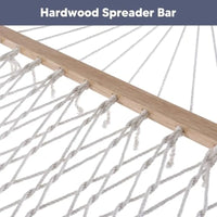 2-Person Outdoor Hammock with Hardwood Spreader Bar
