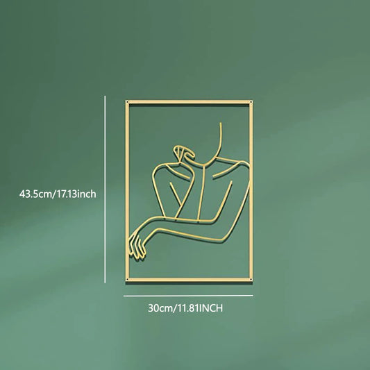 Metal Wall Art - Abstract Female Silhouette