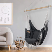 Heavy Duty Macrame Hanging Chair with Cushions