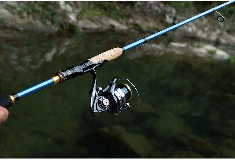 Heavy Duty Carbon Fiber Fishing Rod & Reel Combo – Portable 4/5 Section Spinning Fishing Set with 3000 Reel