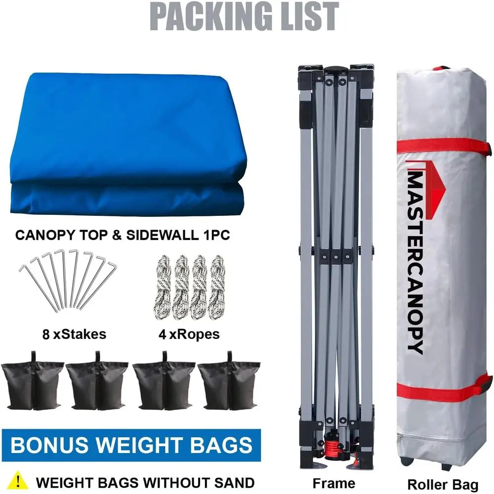 8x8 Pop Up Canopy Tent with Sidewall