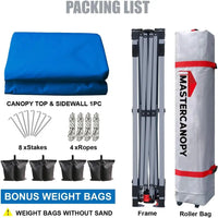 8x8 Pop Up Canopy Tent with Sidewall
