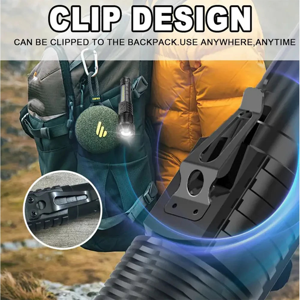 Rechargeable Tactical LED Flashlight for Camping