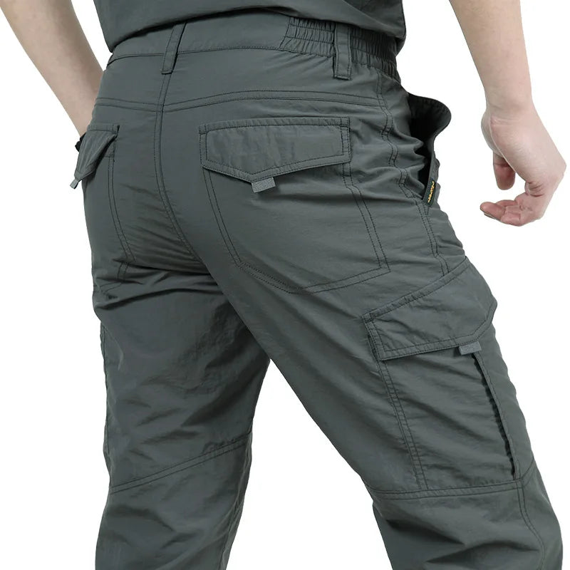 Men’s Lightweight Waterproof Cargo Pants – Quick Dry Tactical Trousers for Camping & Outdoor Use