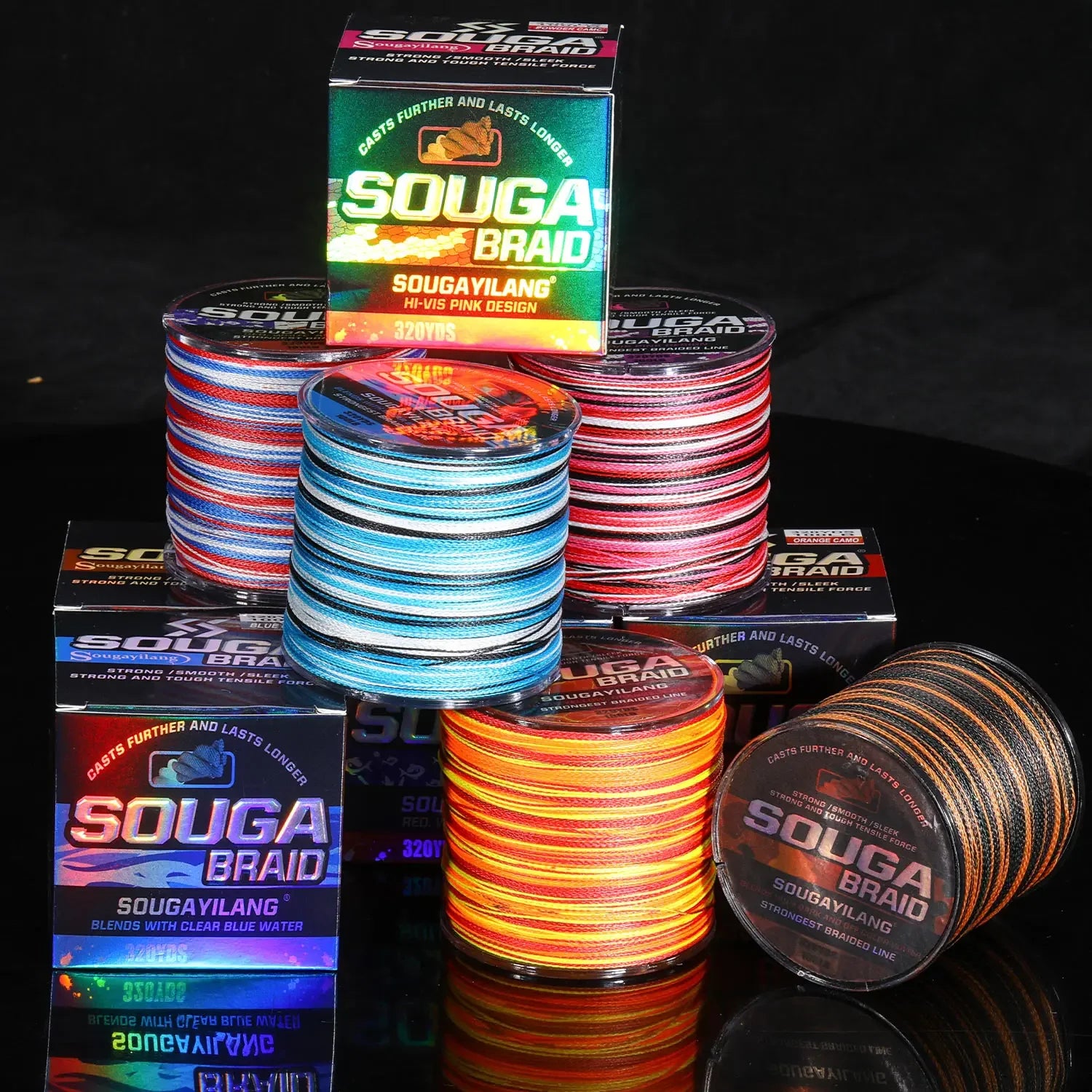 Heavy Duty 4-Strand Braided Fishing Line – PE Multifilament Fishing Wire for Saltwater & Freshwater Fishing