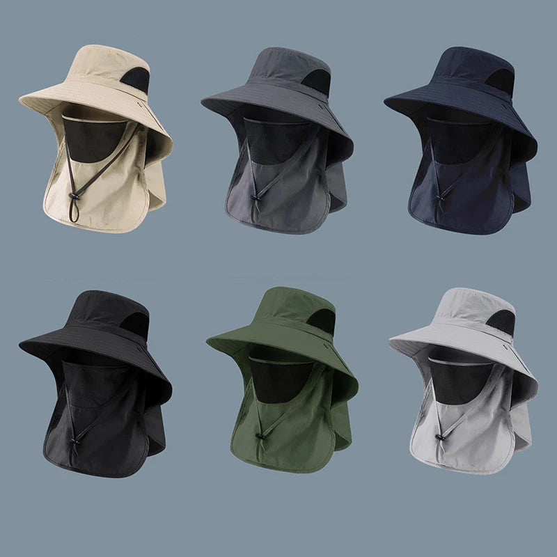 UV Protection Fishing & Hiking Hat – Outdoor Bucket Hat with Neck Flap for Men & Women