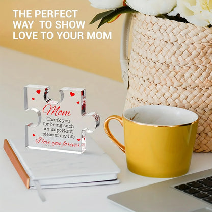 Engraved Acrylic Block Puzzle - Gift for Mom