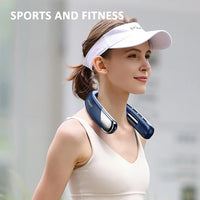 Wearable Neck Fan with LED Display – 360° Portable Cooling Fan, 5 Speeds & Low Noise Design