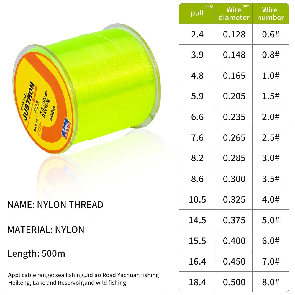 Heavy Duty Nylon Fishing Line – High Strength Carp Fishing Wire (500M)