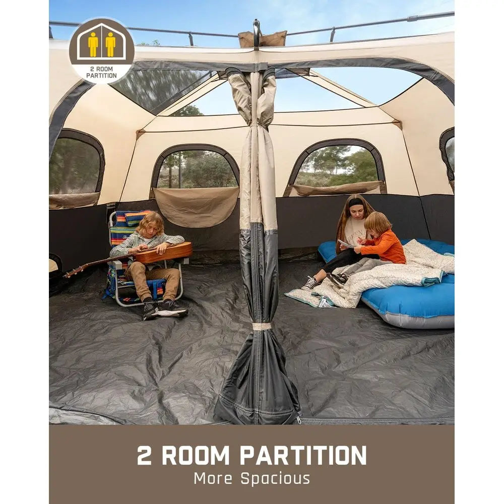 4-10 Person Waterproof Family Cabin Camping Tent