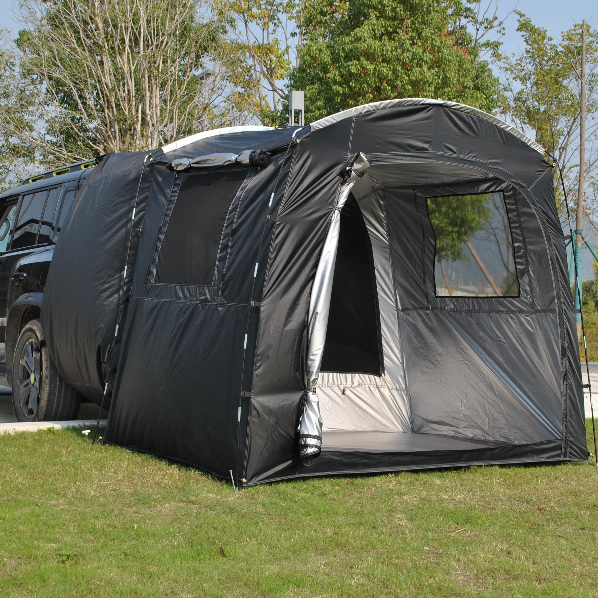 Car Rear Rest Tent Christmas Long-distance Driving 2/3 Person Car Tent, SUV Tailgate Tent, Car Hatchback Tent with Screen Window