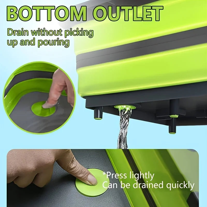 Foldable Camping Basin with Sink & Storage Organizer