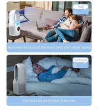 Portable Mini Air Cooler Fan – USB Bladeless Cooling Fan with 6 Speeds & Timer